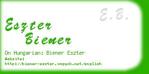 eszter biener business card